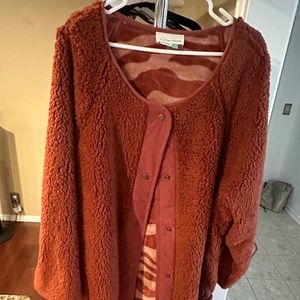 Anthropologie reversible Sherpa coat